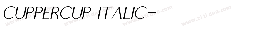 Cuppercup Italic字体转换